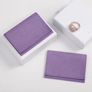 Bolsa de regalo de microfibra para joyería, rectangular, 8x8cm, 6x6cm, 8x6cm, 9x9cm, para organizar anillos, collares y auriculares - Product Image 3