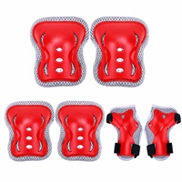 Ensemble de protections réglables 6 pièces pour enfants (genouillères, coudières, protège-poignets) pour vélo d'équilibre, rollers et skateboard