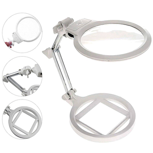 Loupe de bureau pliable à double lentille 2,5X 5X avec règle de mesure graduée pour soudure et gravure - Product Image 1