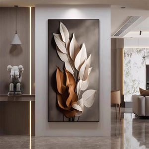 Peinture <span class=keywords><strong>d</strong></span>écorative murale moderne <span class=keywords><strong>de</strong></span> luxe en forme <span class=keywords><strong>de</strong></span> feuille, taille personnalisée, grande taille carrée, art <span class=keywords><strong>d</strong></span>éco, revêtement en PVC noir, vente en gros <span class=keywords><strong>d</strong></span>'usine - Product Image 5