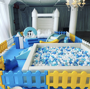 Équipement de fête de château de jeu doux intérieur et extérieur Customs White Kids soft play pastel soft play - Product Image 3