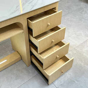 Nail Salon Furniture Modern Nail Salon <strong>Chair</strong> and Desk Luxury White Nail Table with Lamp - Product Image 4