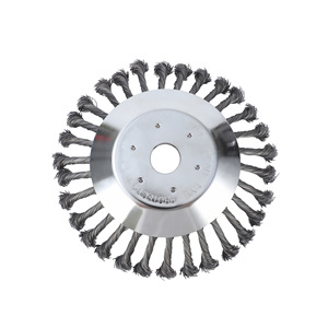 Cabezal de desbrozadora industrial giratorio de 4 tiempos con cepillo de acero, rueda de alambre de acero trenzado de 6/8 pulgadas, accesorio de desbrozadora a gasolina de acero inoxidable - Product Image 2