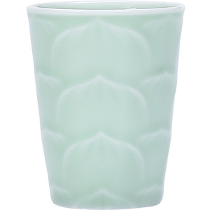 Tasse à thé en céramique à motif de pétales de lotus, glaçure colorée, faite à la main, mug en porcelaine chinoise en relief, ensemble cadeau - Product Image 5