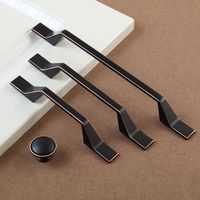 Poignées et Boutons de Meuble Longs et Solides en Alliage de Zinc Épaissi pour Portes de Chambre et Armoires de Cuisine