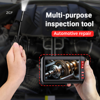 Endoscope à écran HD avec lentille de 8 mm, éclairage LED, étanche IP67, caméra industrielle pour réparation automobile et détection de canalisations