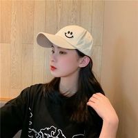 Gorra de Béisbol Blanca de 6 Paneles, Ajustable, Protección Solar, Estilo Coreano, Estilo Japonés, Versátil, para Estudiantes