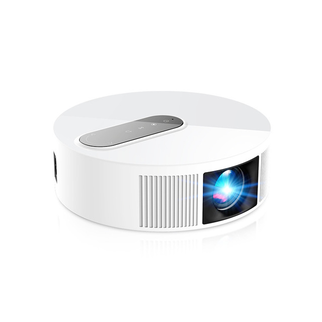 Anxin C1 Rockchip Mini Projector Round Android Video Beam Smart Portable Mobile Floor Projector 5G Wifi Home Theater