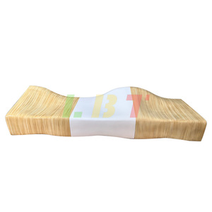 Banco de fibra de vidrio Libit LBT-8321 con acabado de madera, mueble artístico para centros comerciales, hoteles, parques y escuelas, duradero y hecho a medida. - Product Image 4