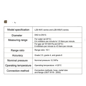Promesstec LZB-3WBフランジマイクロフローメーター2% 精度精密可変面積水流計ガス測定ガラス用 - Product Image 5