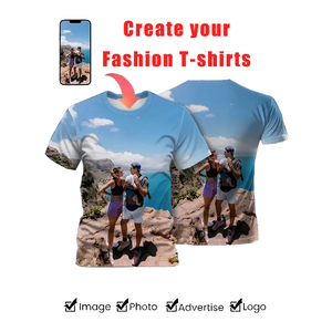 Camiseta Personalizada <span class=keywords><strong>con</strong></span> Foto 3D para Hombre y Mujer, Cuello Redondo, Informal, Verano, Impresión por Sublimación, Diseños de <span class=keywords><strong>Camisetas</strong></span> Según Tus Patrones - Product Image 2