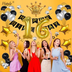 15th <strong>Birthday</strong> <strong>Decorations</strong> for Boy Girl <strong>Black</strong> <strong>and</strong> <strong>Gold</strong> <strong>Birthday</strong> <strong>Decorations</strong> for 15th <strong>and</strong> 51st Happy <strong>Birthday</strong> Party ST858 - Product Image 6