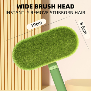 Brosse multifonctionnelle portable à long manche en plastique réutilisable et écologique pour enlever les poils d'animaux sur la chambre, le canapé, le lit et les draps - Product Image 4