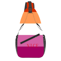 Sac bandoulière personnalisé en polyester, motif arc-en-ciel (Lesbien, Gay, Hétéro), imprimé drapeau, pour voyages et activités de plein air
