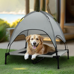Cama Elevada para Perros CanboPet, Resistente al Agua y Transpirable, con Toldo, para Exteriores - Product Image 1