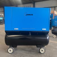 500 Cfm 12hp alimenté au gaz 220v monophasé Vsd grande puissance réservoir vertical compresseur d'air à vis rotatif