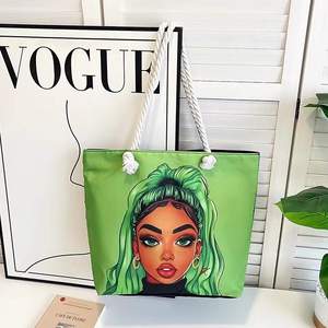 Bolsos de Hombro Nuevos con Logotipo Bordado, Gran Capacidad, Bolsos de Lona para Mujer, Bolsos de Viaje, Bolsos de Playa, Diseño de Moda, Bolsos de Compras para Mujer - Product Image 1