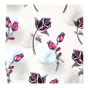 PVC foil filme hot stamping foil wallpaper decoração com design padrão de flores