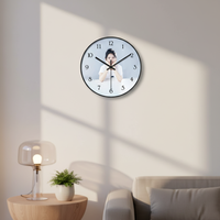 Jam Dinding Foto Potret Kustom Still Life, Jam Dekoratif Jarum Quartz Senyap yang Dapat Dipersonalisasi untuk Rumah, Ruang Tamu, Kamar Tidur