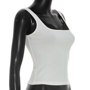 Viviblook Y26TP114 – Nouveau débardeur sexy sans manches à col carré et dentelle de couleur unie pour femme - Product Image 2