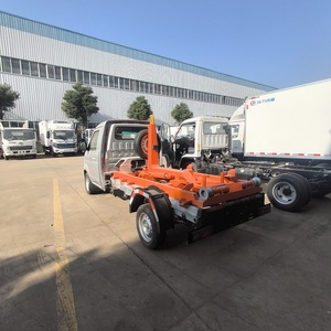 รถบรรทุกขยะไฟฟ้าแบรนด์จีน แบบยกตู้ขยะได้ ตู้ขยะถอดได้ ตัวถังแบบถอดประกอบได้ รถบรรทุกขนขยะแบบ Skip Loader สำหรับขาย - Product Image 4