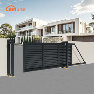 JHR Aluminio Privacidad Estate Gates <span class=keywords><strong>Puertas</strong></span> <span class=keywords><strong>de</strong></span> entrada eléctricas automáticas Puerta deslizante en voladizo - Product Image 2