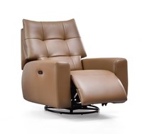 Fauteuil inclinable électrique moderne en cuir véritable à gravité zéro, pivotant, pour hôtel et villa - Vente en gros ODM