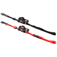 Sangle de fixation souple pour guidon de moto, sangles à cliquet rétractables, sangle auto-bouclante avec anneau en D flottant pour la fixation de moto