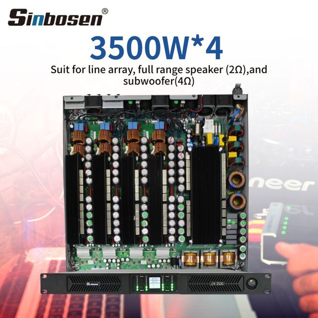 3500W 1U 4 Channels Stage Performance Sound Professional Power Amplifier