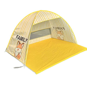 Tente à ouverture rapide pour enfants, 140x140x110cm, protection solaire, tente pop-up pour camping en plein air avec fenêtre pour pique-nique - Product Image 4