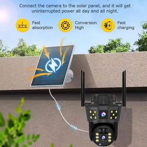 Outdoor 4G E <span class=keywords><strong>3</strong></span>+3MP Doppellinsen Schwenk-Neige-Rotations-Solarbatterie PTZ-Kamera - Product Image 4