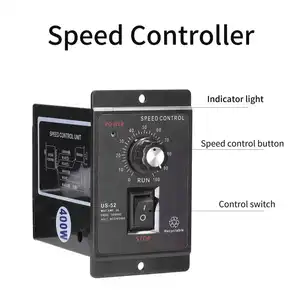 US 52 Pantalla digital Controlador de velocidad del motor Gobernador del motor Herramientas de arranque suave 220V Ac 6W-400W Relé