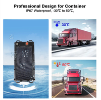 Best-seller Traqueur de conteneur GPS 4g LTE avec fente pour Sim et batterie 10800mah Chargement solaire GPS conteneur frigorifique