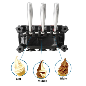 Xeoleo Thương Mại 2000W <span class=keywords><strong>Ice</strong></span> <span class=keywords><strong>Cream</strong></span> Maker 3 Hương Vị Mềm Máy Làm Kem 22L/H Tự Động Thép Không Gỉ Sữa Chua <span class=keywords><strong>Ice</strong></span> <span class=keywords><strong>Cream</strong></span> R404a - Product Image 5