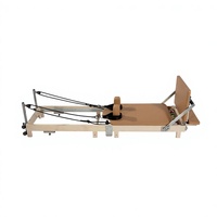 Hochleistungsfähiger, Langlebiger, Verstellbarer Pilates-Reformer aus Ahornholz, Faltbare Multifunktionale Kommerzielle Fitnessgeräte