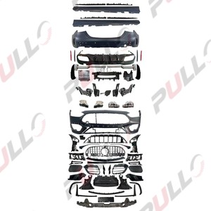 Pour Benz classe C W206 <span class=keywords><strong>2023</strong></span> à <span class=keywords><strong>C63</strong></span> AMG kit de carrosserie modèle comprend pare-chocs avant et arrière avec calandre jupes latérales tuyaux de diffuseur arrière - Product Image 2