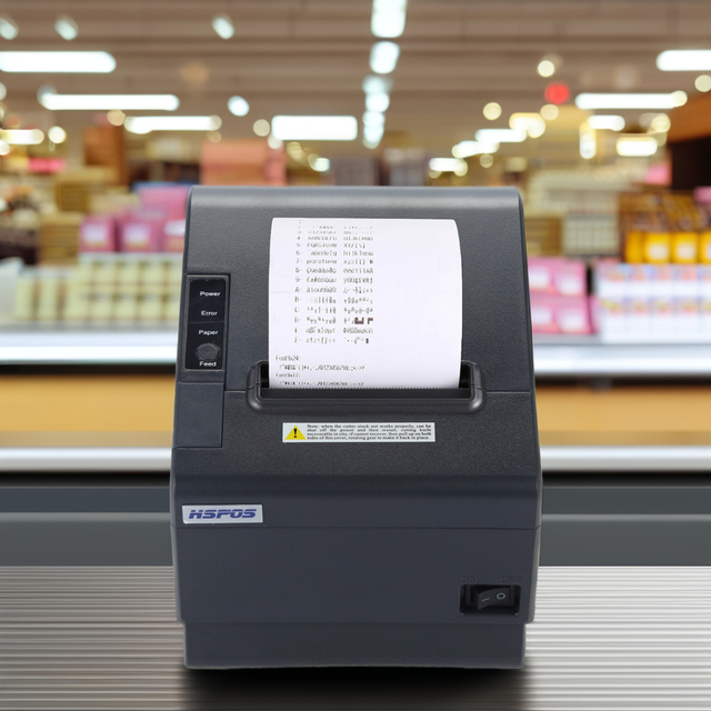 80mm Desktop Thermal Receipt Printer WIFI+ USB Interface Direct Thermal Printing Android Supermarket POS Use Stock