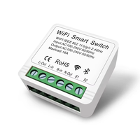 Module intelligent WiFi compact 16A Smart Life avec disjoncteur et variateur bidirectionnel et télécommande double