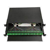 DEKAM 19 Inch 1U 24 Port SC LC Rak Distribusi Serat Optik untuk Jaringan WiFi Kenya