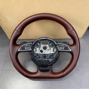 Volante de cuero <span class=keywords><strong>beige</strong></span> para <span class=keywords><strong>Audi</strong></span> <span class=keywords><strong>A1</strong></span> A3 A4 A5 A6 A7 A8 S8 S3 S5 Q3 Q5 Q7 TT R8 RS3 RS5 Volante deportivo - Product Image 2