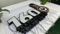 Lettres en PVC sur mesure avec éclairage LED, bandes LED, éclairage frontal en acrylique, enseignes lumineuses pour les devantures de magasins, éclairage extérieur pour les écoles
