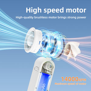 Hot Sale Mini Outdoor <b>Handheld</b> <b>Fan</b> Metal 1-100 Speeds Smart Digital Display 2000mAh Rechargeable Battery Portable Household Car - Product Image 3