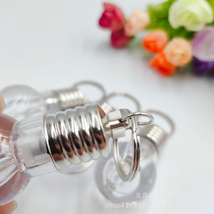 Porte-clés Pendentif LED Créatif Moderne Simple en Forme d'Ampoule Miniature Lumière Blanche et Colorée en Plastique - Product Image 3