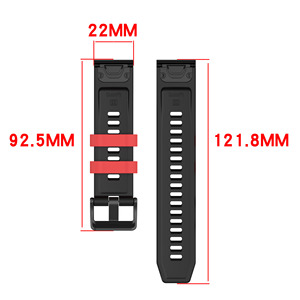 BEEFLYPOWER <span class=keywords><strong>Bracelet</strong></span> de montre intelligente en silicone à ajustement rapide 26 mm 22 mm, <span class=keywords><strong>bracelet</strong></span> sport pour <span class=keywords><strong>Garmin</strong></span> Fenix 8 7X Pro, <span class=keywords><strong>bracelet</strong></span> bicolore - Product Image 4