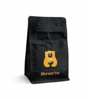 Emballage de sac de café vide en papier kraft écologique avec logo personnalisé fermeture à glissière étanche avec valve pour usage alimentaire