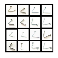 Poteau de tente personnalisé, montage en acier à ressort, Tube en acier solide unique, verrouillage de tête, ressort en forme de V, Clips de bouton poussoir