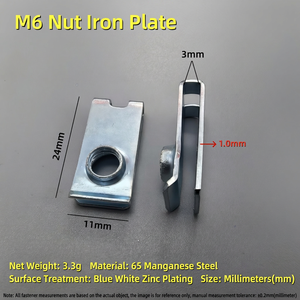 สำหรับน็อตฐานยึดป้ายทะเบียนรถยนต์เจเนอรัลมอเตอร์ส คลิปโลหะ M6 เหล็ก สำหรับเปลี่ยนซ่อมแซม - Product Image 5