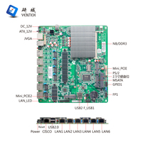 Fábrica Intel J1900 DDR3 pantalla VGA sin ventilador 6 RJ45 LAN Puerto Ethernet Pfsense servidor Firewall placa base integrada única