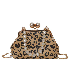 Nouvelle Collection Automne 2025 : Sac Coquille Tendance Imprimé Léopard avec Chaîne – Sac à Main Minimaliste pour Femme, Sac à Bandoulière et Sac Croisé - Product Image 4