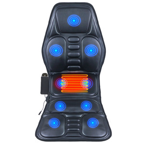 Car Massage Cushion Full Body Vibration <b>Heating</b> PU Leather <b>Neck</b> Back Waist Hip Massage <b>Pad</b> USB Powered - Product Image 4